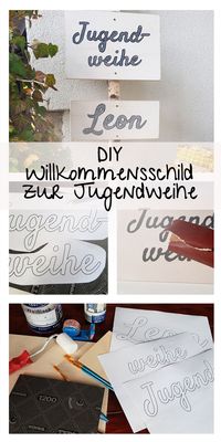 DIY Anleitung Willkommensschild Jugendweihe