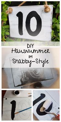 DIY Hausnummer im Shabby-Style