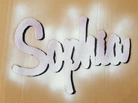 Name ansprühen - DIY Schriftzug